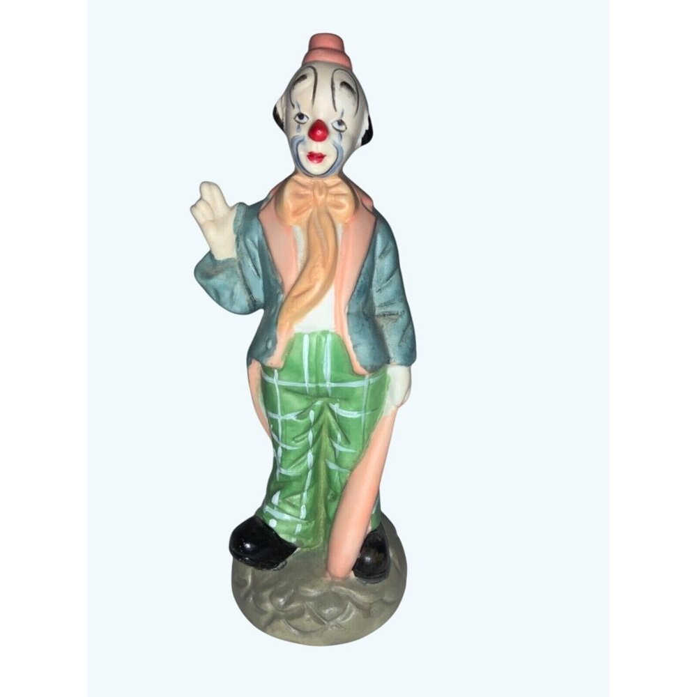 Vintage Armark Porcelain Clown Figurine Hand-Painted Finish 7.75 Inches